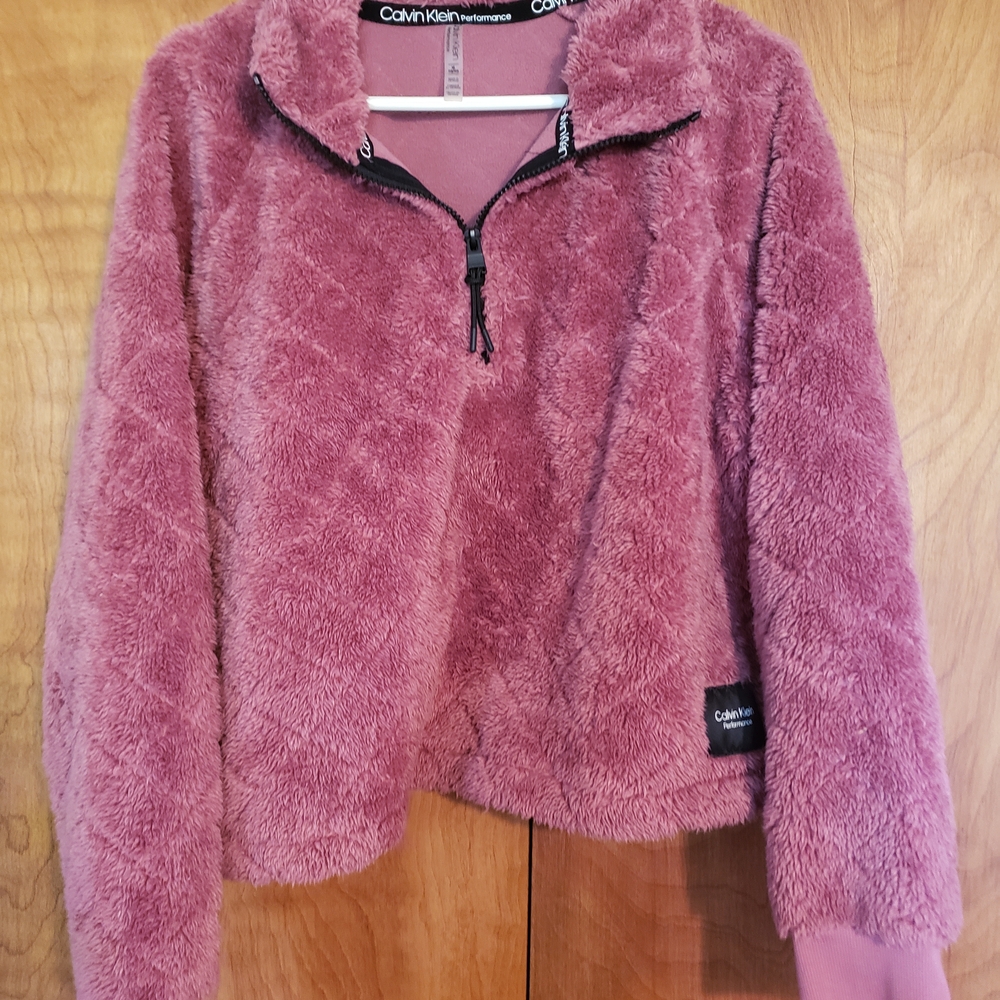 Calvin Klein Women's Plush Ski Jacket in Dusty Rose